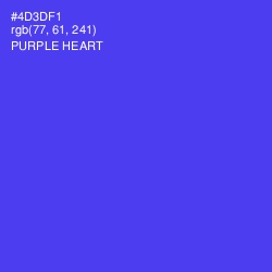 #4D3DF1 - Purple Heart Color Image