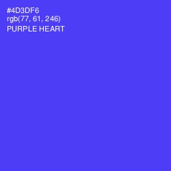 #4D3DF6 - Purple Heart Color Image