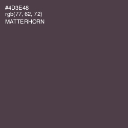 #4D3E48 - Matterhorn Color Image