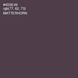 #4D3E49 - Matterhorn Color Image