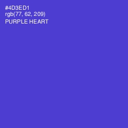 #4D3ED1 - Purple Heart Color Image