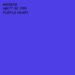 #4D3EE6 - Purple Heart Color Image