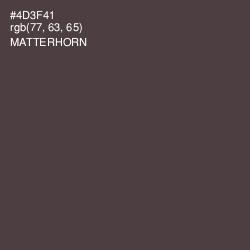 #4D3F41 - Matterhorn Color Image