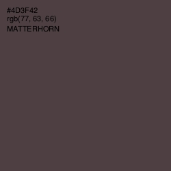 #4D3F42 - Matterhorn Color Image