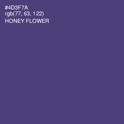 #4D3F7A - Honey Flower Color Image