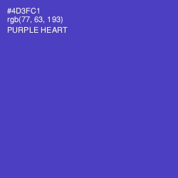 #4D3FC1 - Purple Heart Color Image