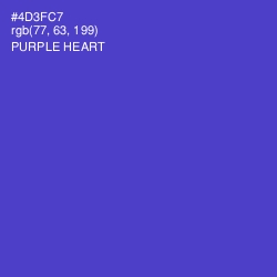 #4D3FC7 - Purple Heart Color Image