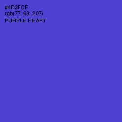 #4D3FCF - Purple Heart Color Image