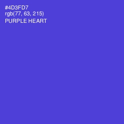 #4D3FD7 - Purple Heart Color Image