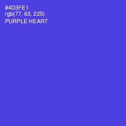 #4D3FE1 - Purple Heart Color Image