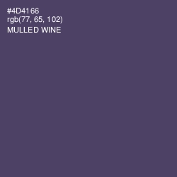 #4D4166 - Mulled Wine Color Image