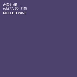 #4D416E - Mulled Wine Color Image