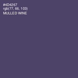 #4D4267 - Mulled Wine Color Image