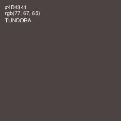#4D4341 - Tundora Color Image