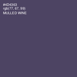 #4D4363 - Mulled Wine Color Image