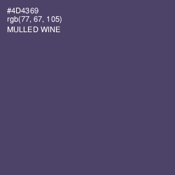 #4D4369 - Mulled Wine Color Image