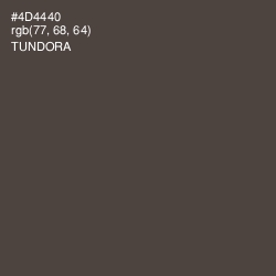 #4D4440 - Tundora Color Image