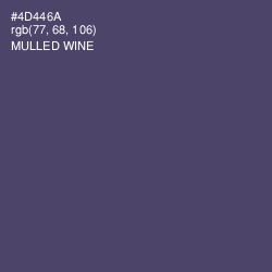 #4D446A - Mulled Wine Color Image