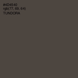 #4D4540 - Tundora Color Image