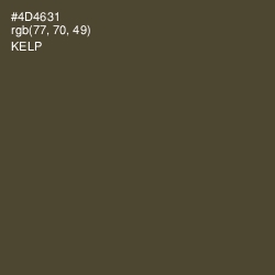 #4D4631 - Kelp Color Image