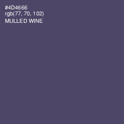 #4D4666 - Mulled Wine Color Image