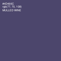 #4D466C - Mulled Wine Color Image