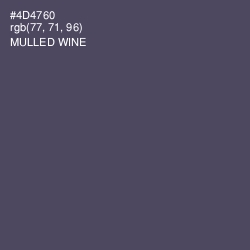 #4D4760 - Mulled Wine Color Image