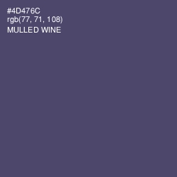 #4D476C - Mulled Wine Color Image