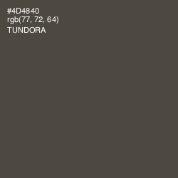 #4D4840 - Tundora Color Image