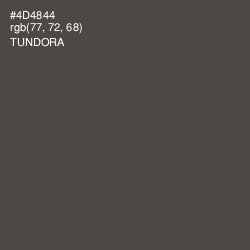 #4D4844 - Tundora Color Image