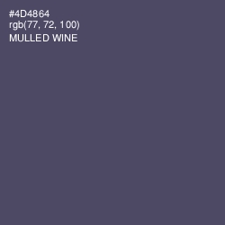 #4D4864 - Mulled Wine Color Image