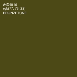 #4D4916 - Bronzetone Color Image