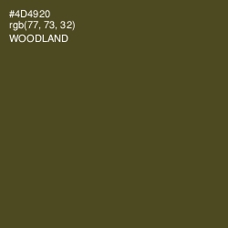 #4D4920 - Woodland Color Image