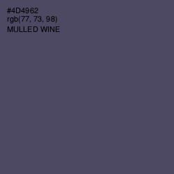 #4D4962 - Mulled Wine Color Image