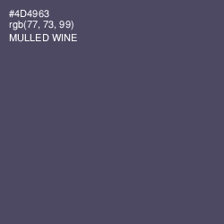 #4D4963 - Mulled Wine Color Image