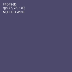 #4D496D - Mulled Wine Color Image