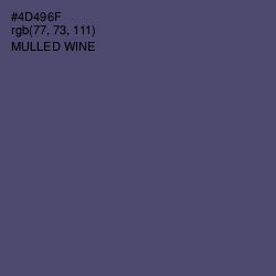 #4D496F - Mulled Wine Color Image