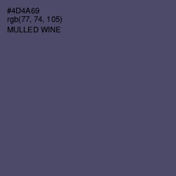 #4D4A69 - Mulled Wine Color Image