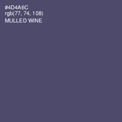 #4D4A6C - Mulled Wine Color Image
