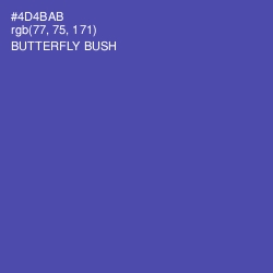 #4D4BAB - Butterfly Bush Color Image