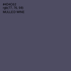 #4D4C62 - Mulled Wine Color Image