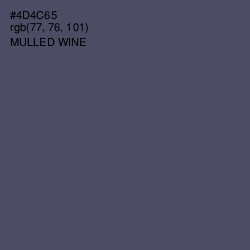 #4D4C65 - Mulled Wine Color Image