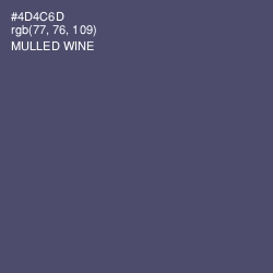 #4D4C6D - Mulled Wine Color Image