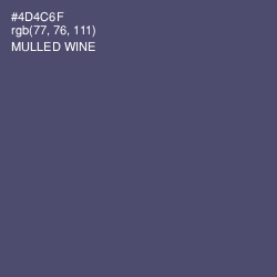 #4D4C6F - Mulled Wine Color Image