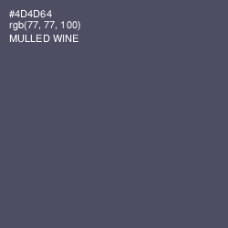 #4D4D64 - Mulled Wine Color Image