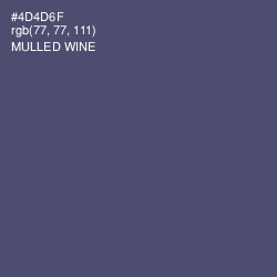 #4D4D6F - Mulled Wine Color Image