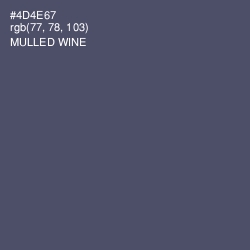 #4D4E67 - Mulled Wine Color Image