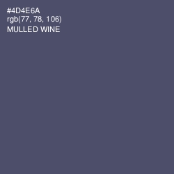 #4D4E6A - Mulled Wine Color Image