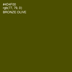 #4D4F00 - Bronze Olive Color Image