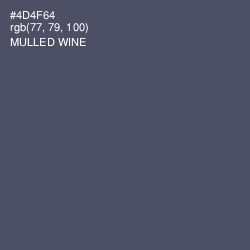 #4D4F64 - Mulled Wine Color Image